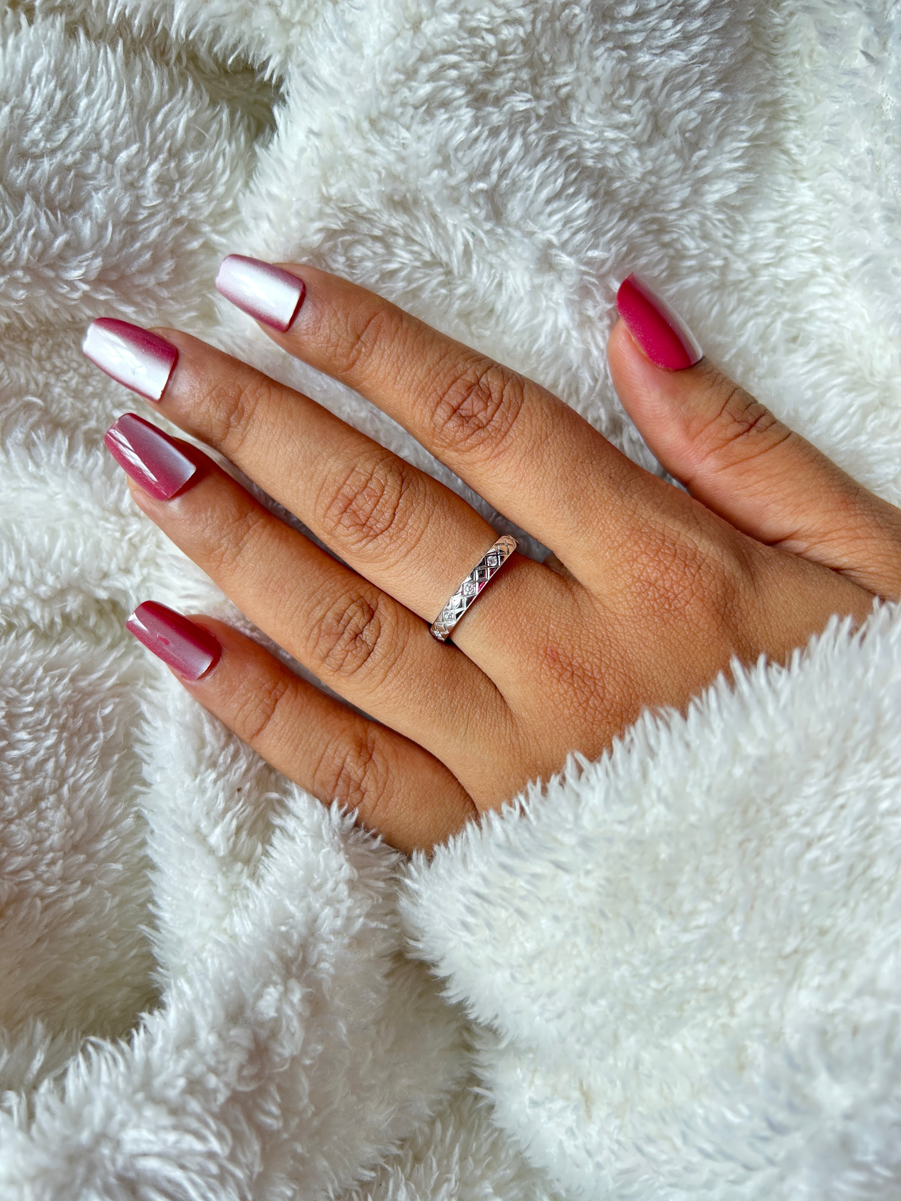 Aurora Lattice Ring Silver
