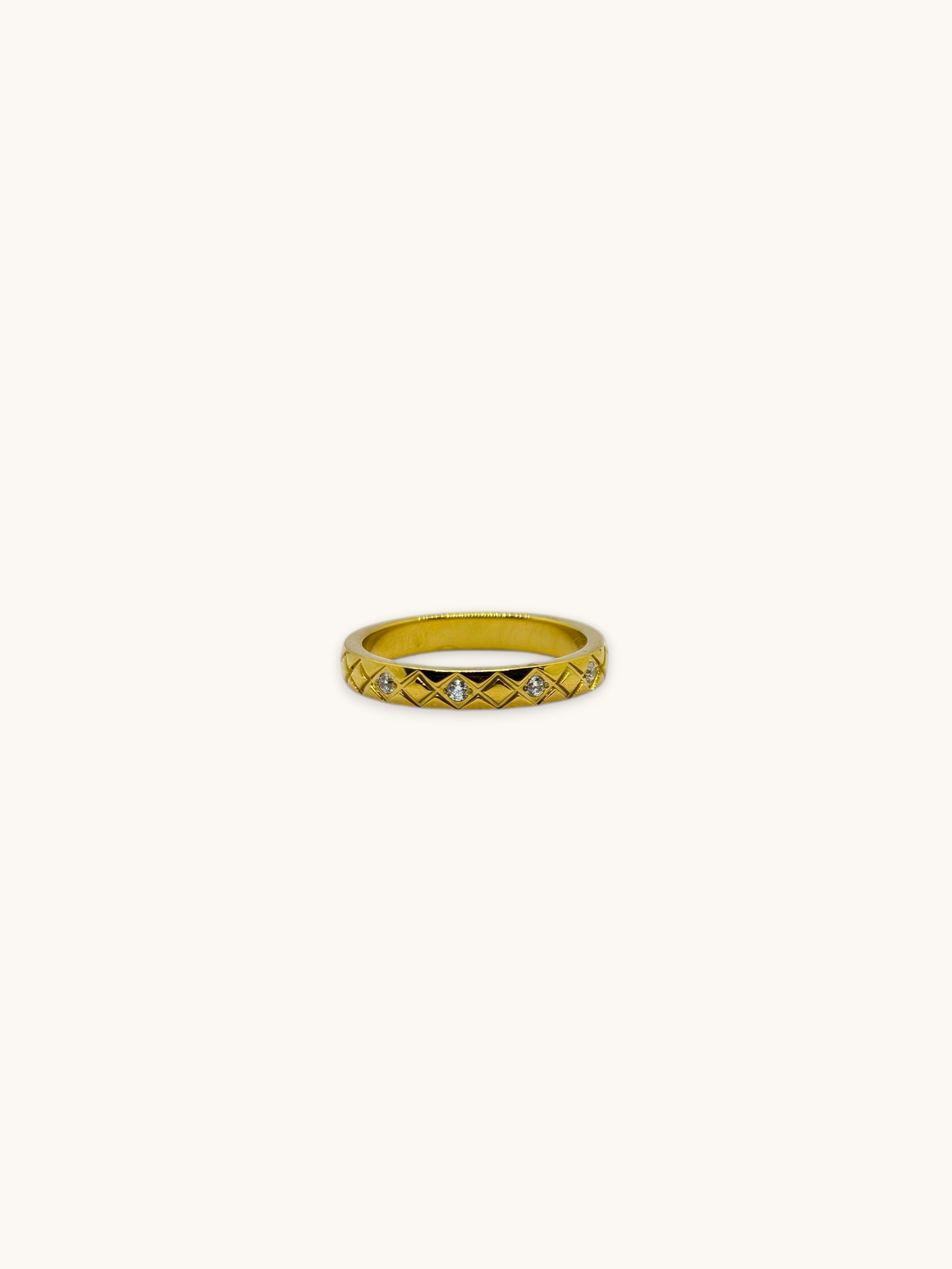 Aurora Lattice Ring Gold