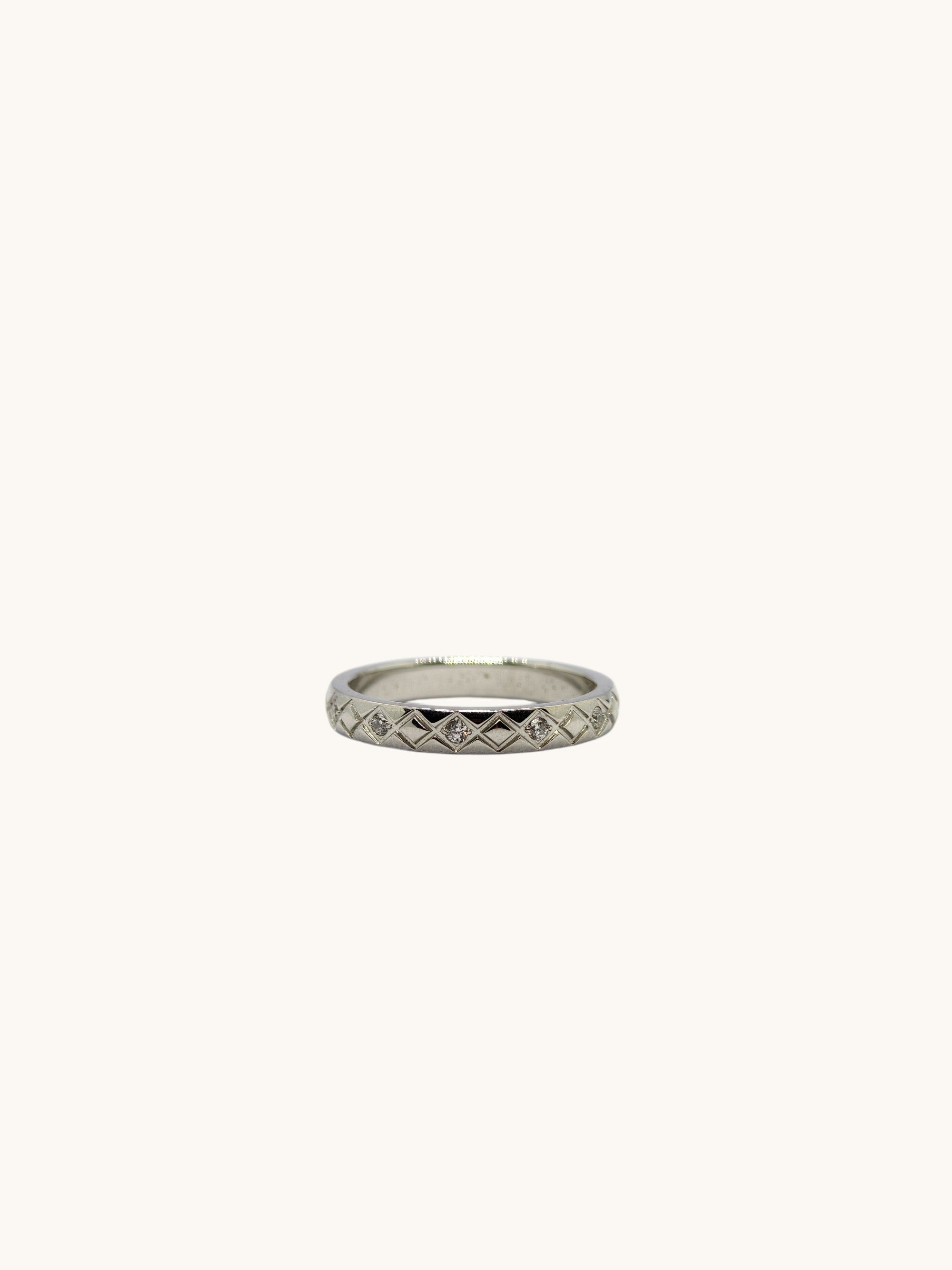 Aurora Lattice Ring Silver