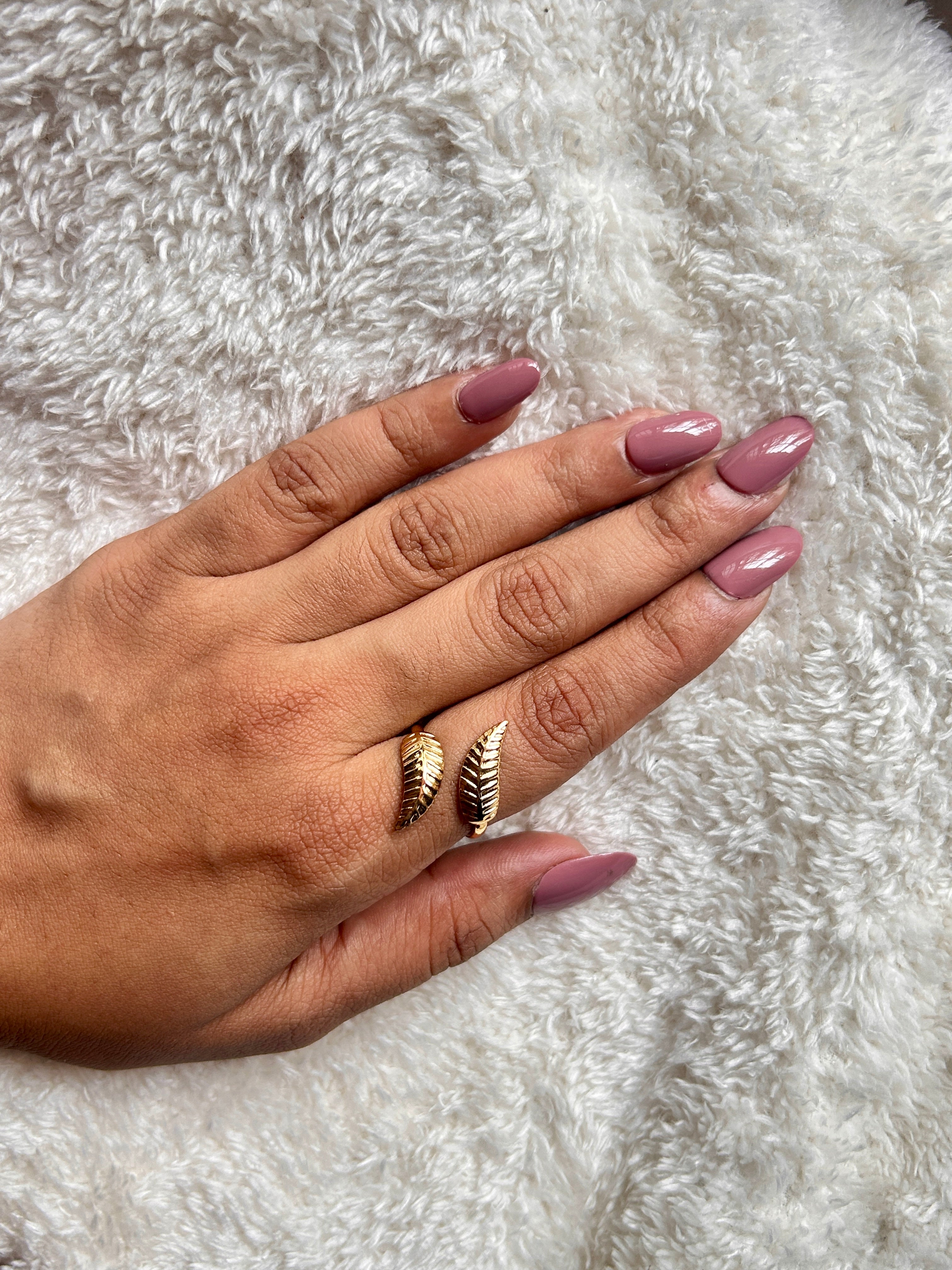 Golden Leaf Duo Ring