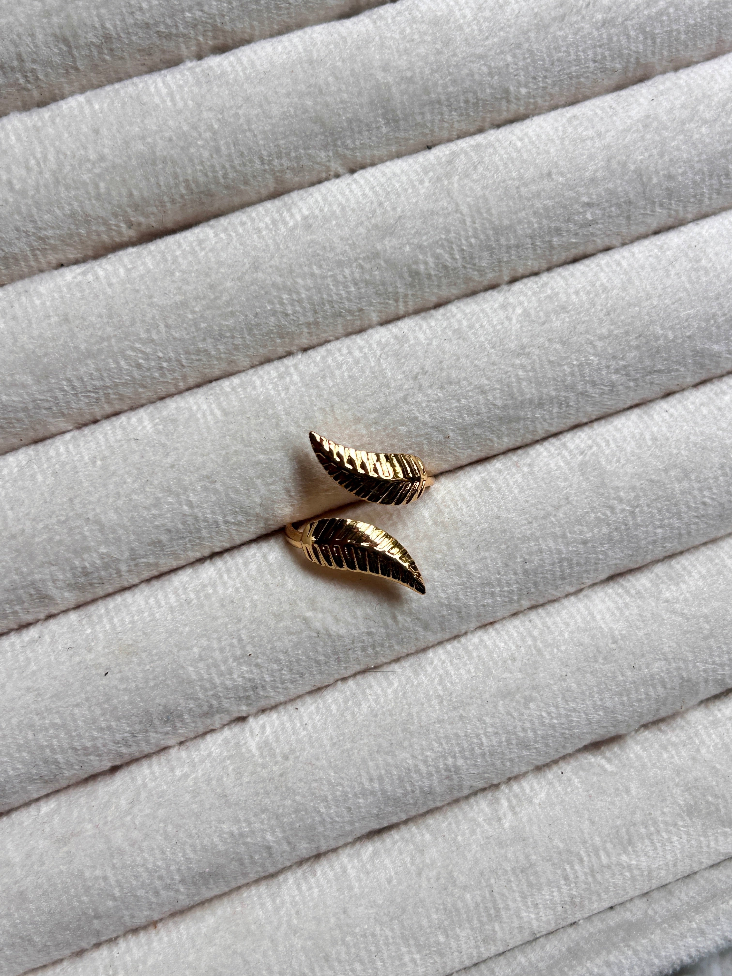 Golden Leaf Duo Ring