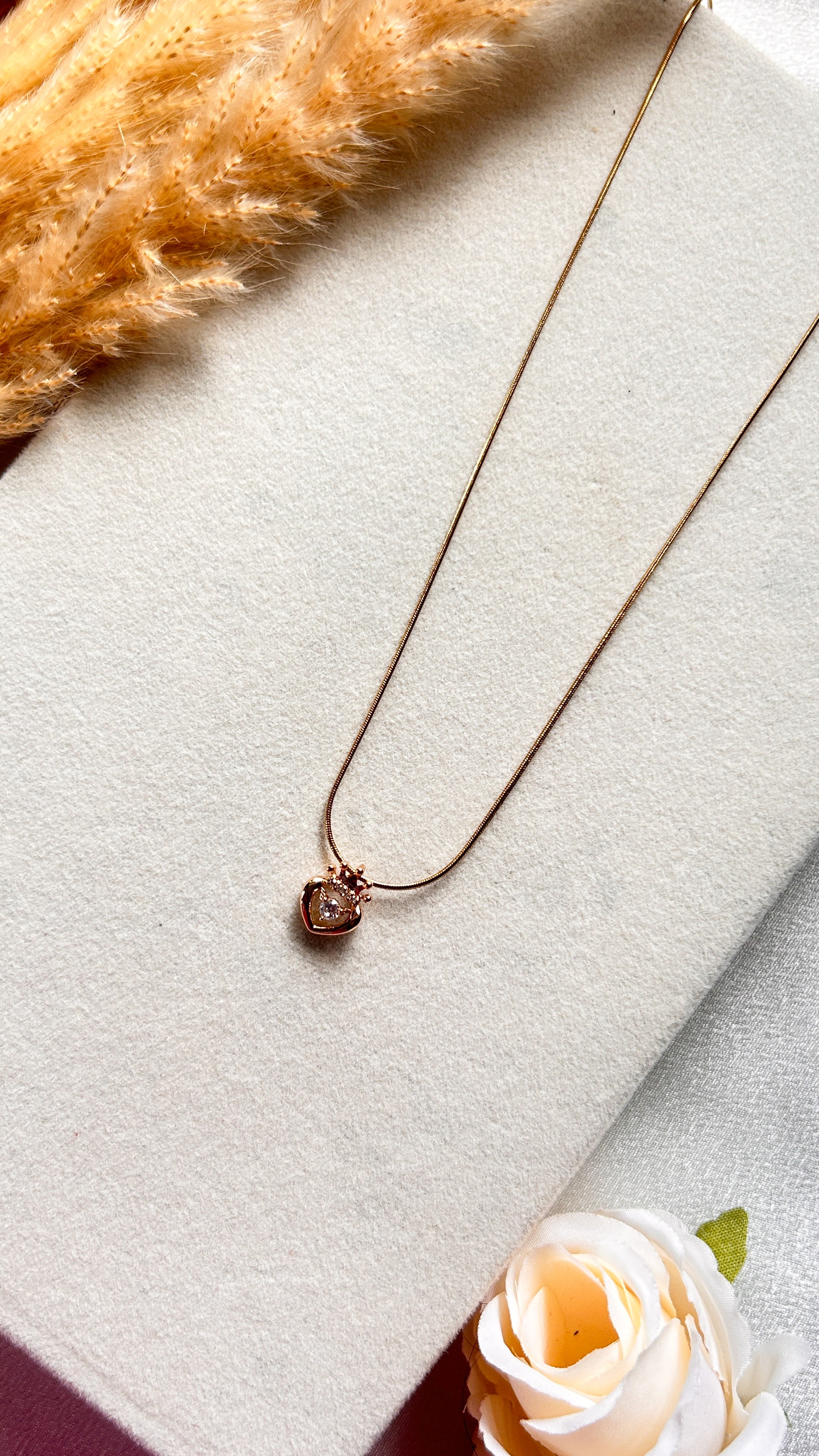 Heart Crown Pendant Necklace